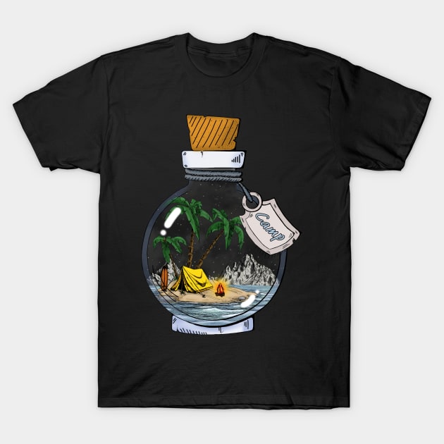 Campground in a Bottle T-Shirt by Lavender Celeste